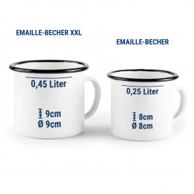 Emaille-Becher XXL Fotobecher & Flaschen