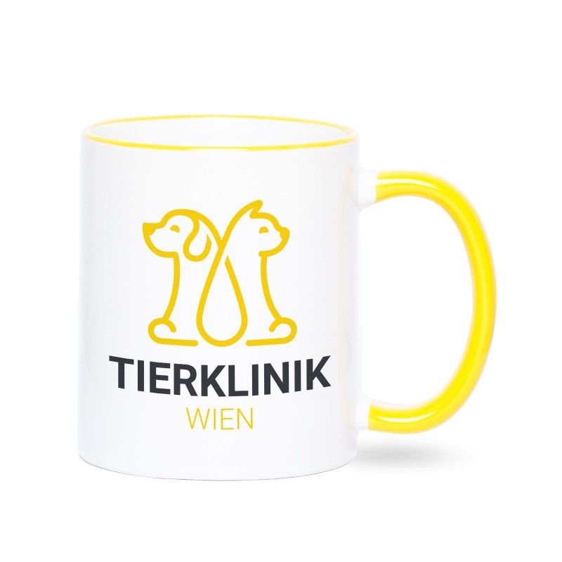 Werbetasse gelb Fototassen Werbetasse gelb Fototassen