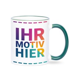 Werbetasse dunkelgrün Fototassen