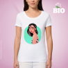 Premium Damen T-Shirt weiß Textildruck