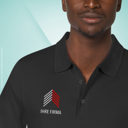 Unisex Poloshirt färbig Textildruck