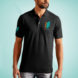 Unisex Poloshirt färbig Textildruck