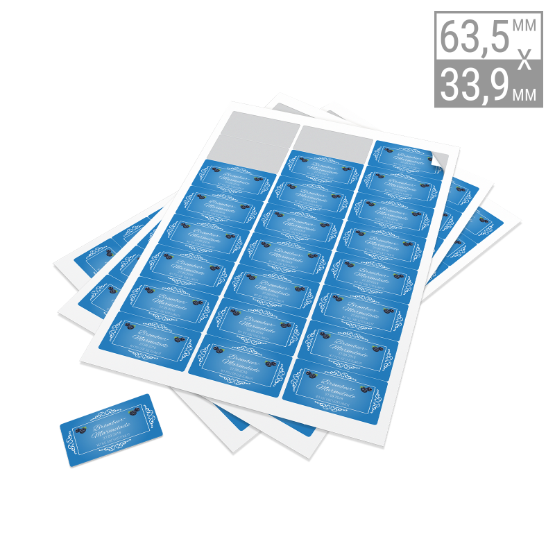 Bogenetiketten | 63,5x33,9mm Etiketten auf Bögen Bogenetiketten | 63,5x33,9mm Etiketten auf Bögen