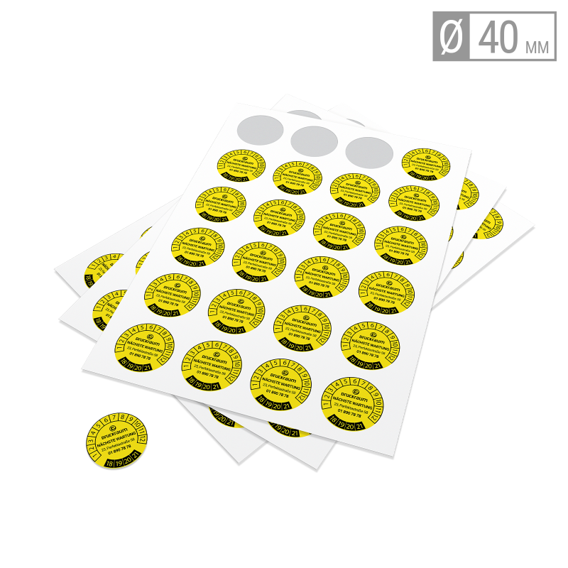 Bogenetiketten | rund 40mm Etiketten auf Bögen Bogenetiketten | rund 40mm Etiketten auf Bögen