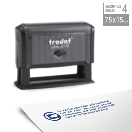 Trodat Printy 4918 | 75x15mm Printy Textstempel