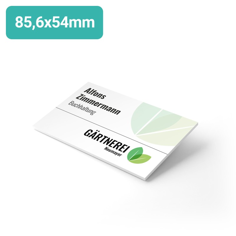 Namensschild 85,6x54mm Namensschilder