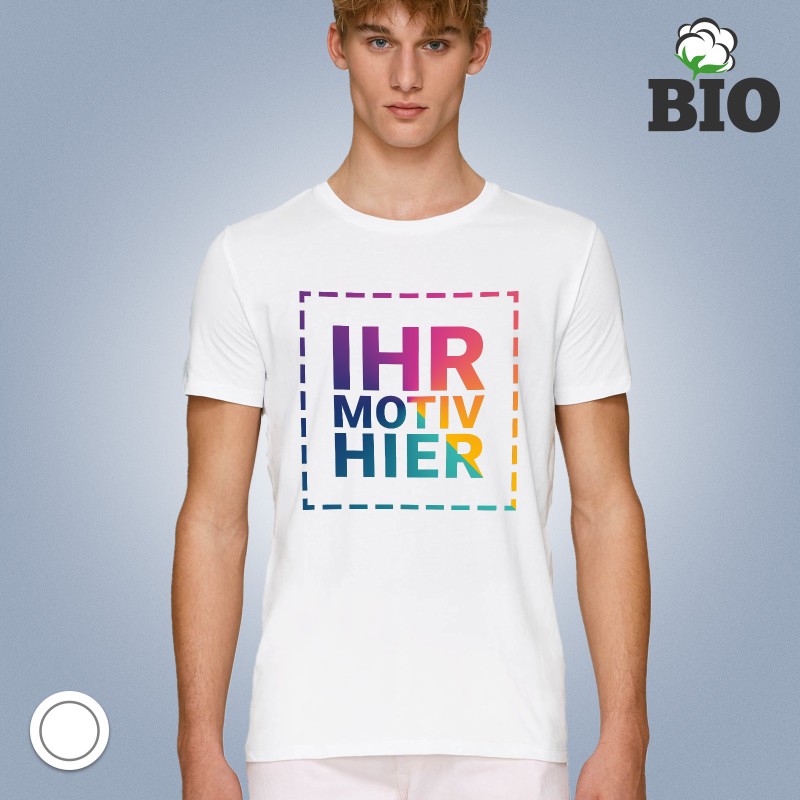 Premium T-Shirt weiß Textildruck Premium T-Shirt weiß Textildruck