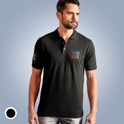 Unisex Poloshirt färbig Textildruck