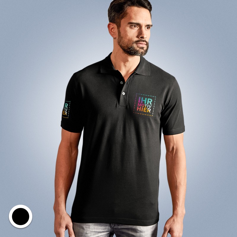 Unisex Poloshirt färbig Textildruck Unisex Poloshirt färbig Textildruck