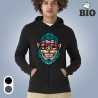 Zipped Hoodie Jacket Textildruck