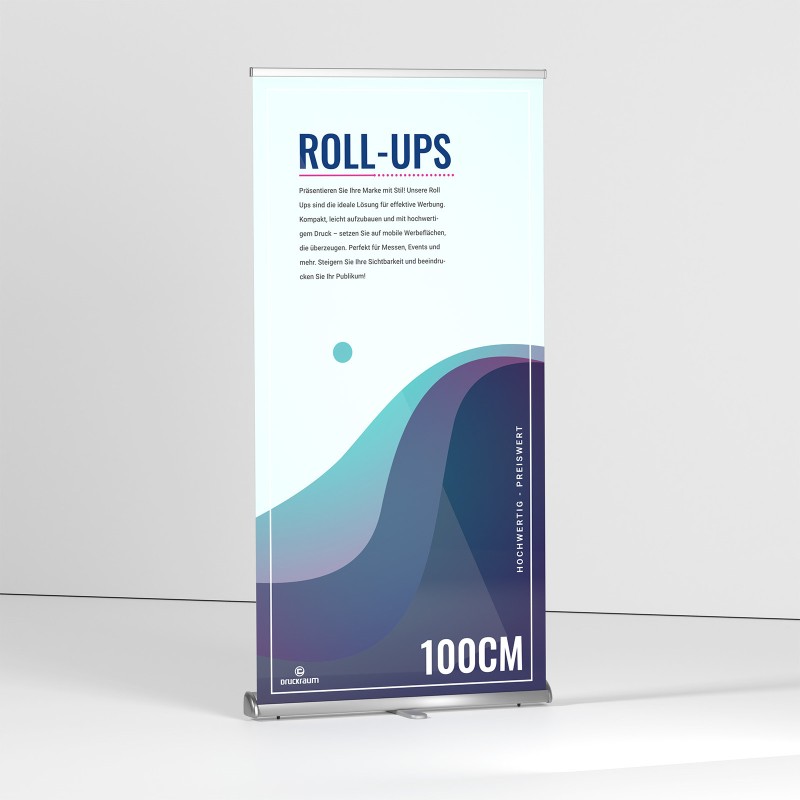 Roll-Up mit partiellem Lack-Effekt | 100x200cm Roll-Ups mit partiellem Lack-Effekt Roll-Up mit partiellem Lack-Effekt | 100x200cm Roll-Ups mit partiellem Lack-Effekt