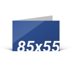 Klapp-Visitenkarten mit Cellophan | 85x55mm Visitenkarten mit Cellophan