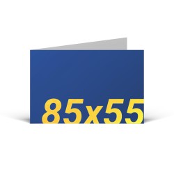 Klapp-Visitenkarten mit Folienveredelung | 85x55mm Visitenkarten mit Folienveredelung