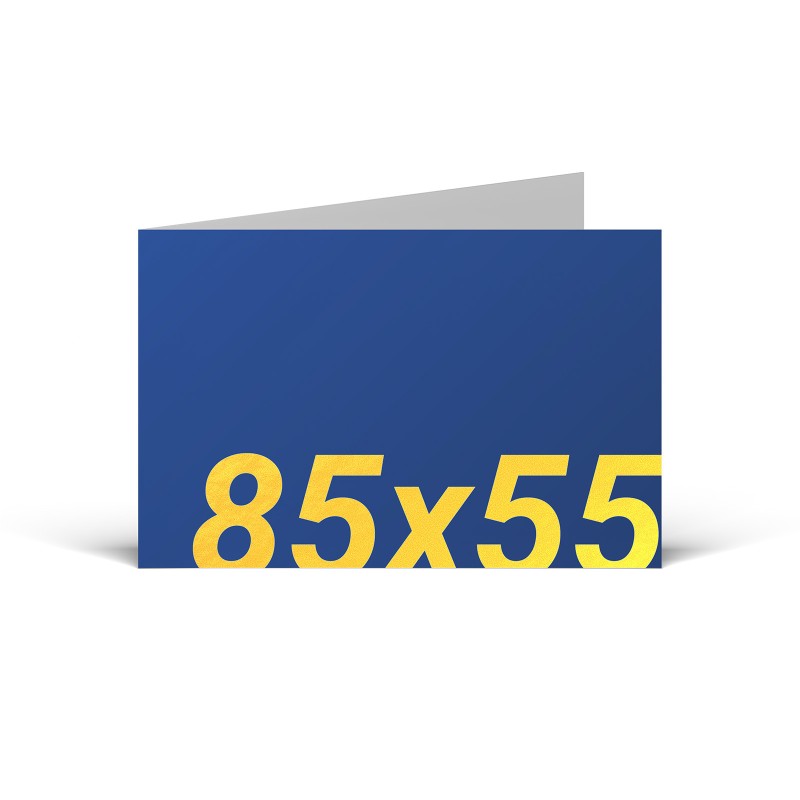 Klapp-Visitenkarten mit Folienveredelung | 85x55mm Visitenkarten mit Folienveredelung