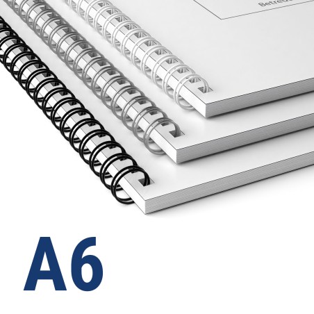 Drahtkammbindung | DIN A6 | 10,5x14,8cm Gebundene Unterlagen und Skripten