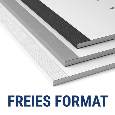 Leinenrückenbindung | freie Formateingabe Gebundene Unterlagen und Skripten