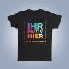 Budget T-Shirt schwarz Textildruck