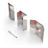 Fensterfalz offen | DIN A5 Quadrat | 14,8x14,8cm Fensterfalz (Altarfalz)