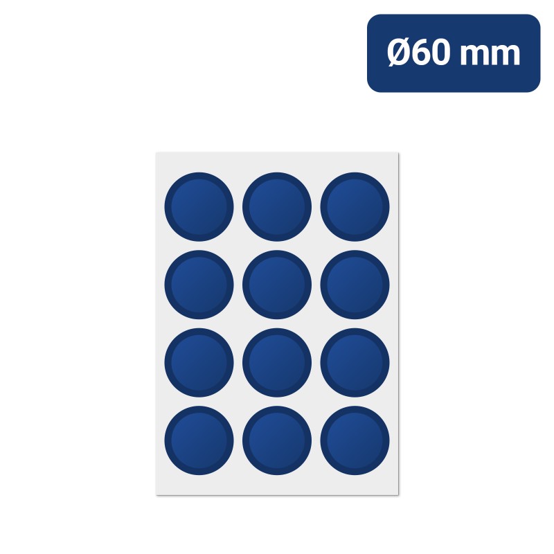Bogenetiketten | rund 60mm Etiketten auf Bögen