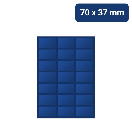 Bogenetiketten | 70x37mm Etiketten auf Bögen