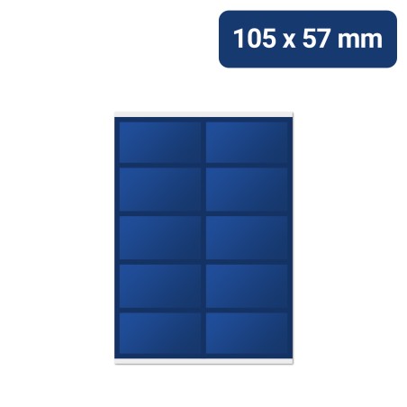 Bogenetiketten | 105x57mm Etiketten auf Bögen