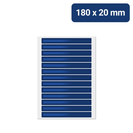 Bogenetiketten | 180x20mm Etiketten auf Bögen
