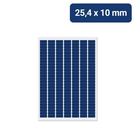 Bogenetiketten | 25,4x10mm Etiketten auf Bögen