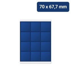 Bogenetiketten | 70x67,7mm Etiketten auf Bögen