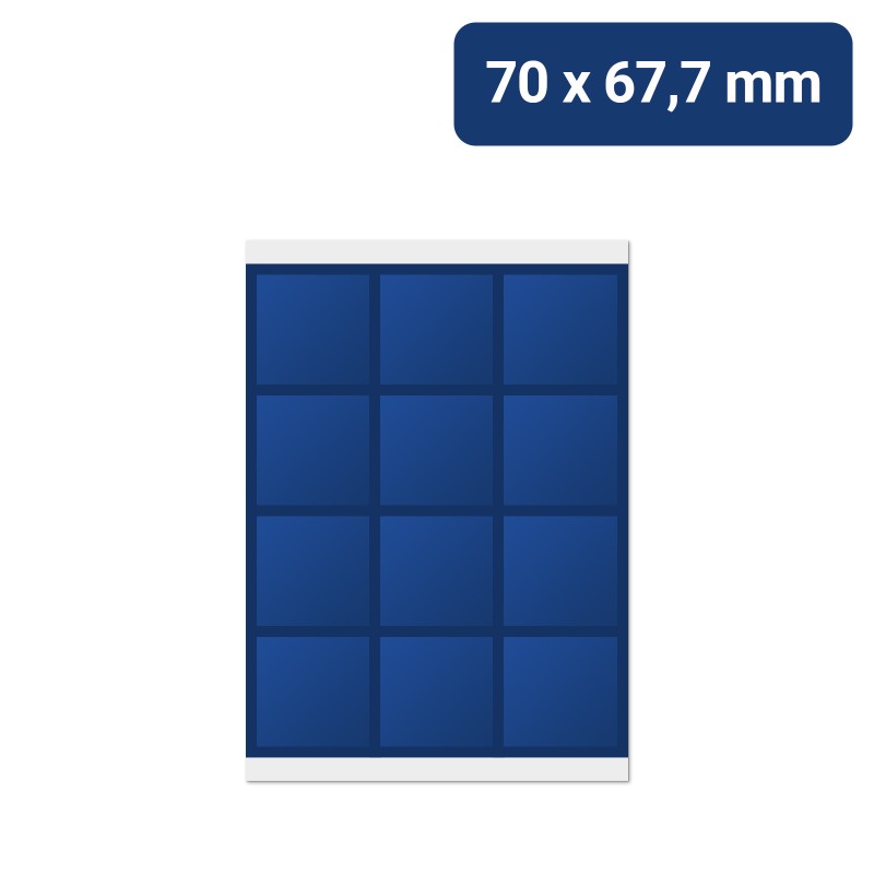 Bogenetiketten | 70x67,7mm Etiketten auf Bögen Bogenetiketten | 70x67,7mm Etiketten auf Bögen