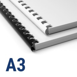 Plastikkammbindung | DIN A3 | 29,7x42cm Gebundene Unterlagen und Skripten