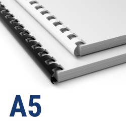 Plastikkammbindung | DIN A5 | 14,8x21cm Gebundene Unterlagen und Skripten