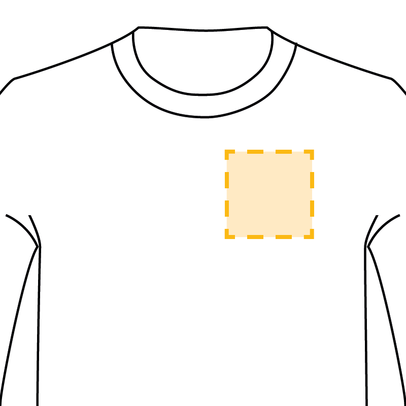 Shirt Langarm (nur Druck) - Linke Brust