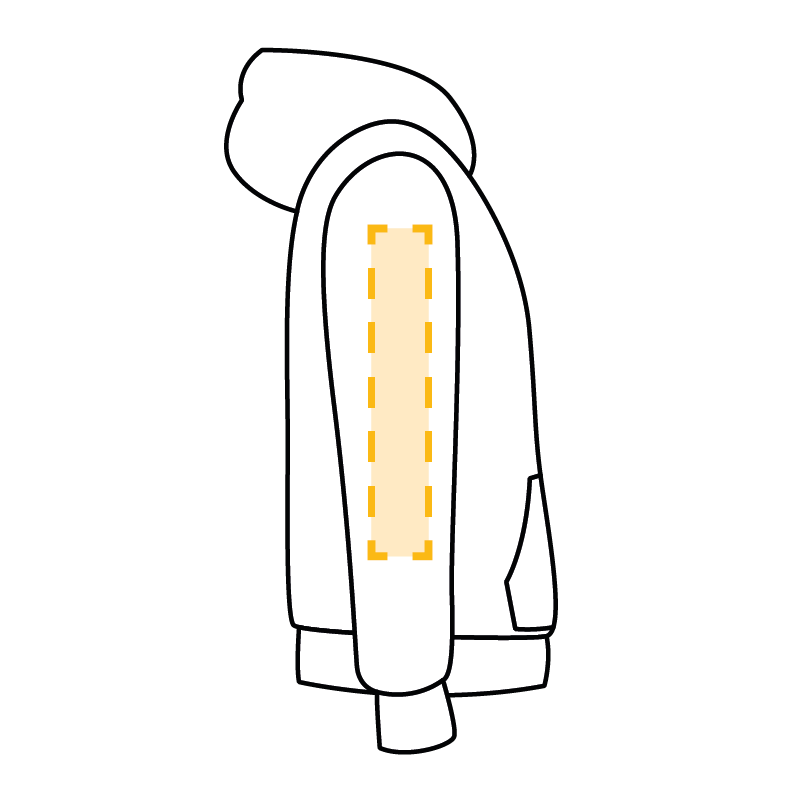 Zipped Hoodie - Rechte Ärmel lang