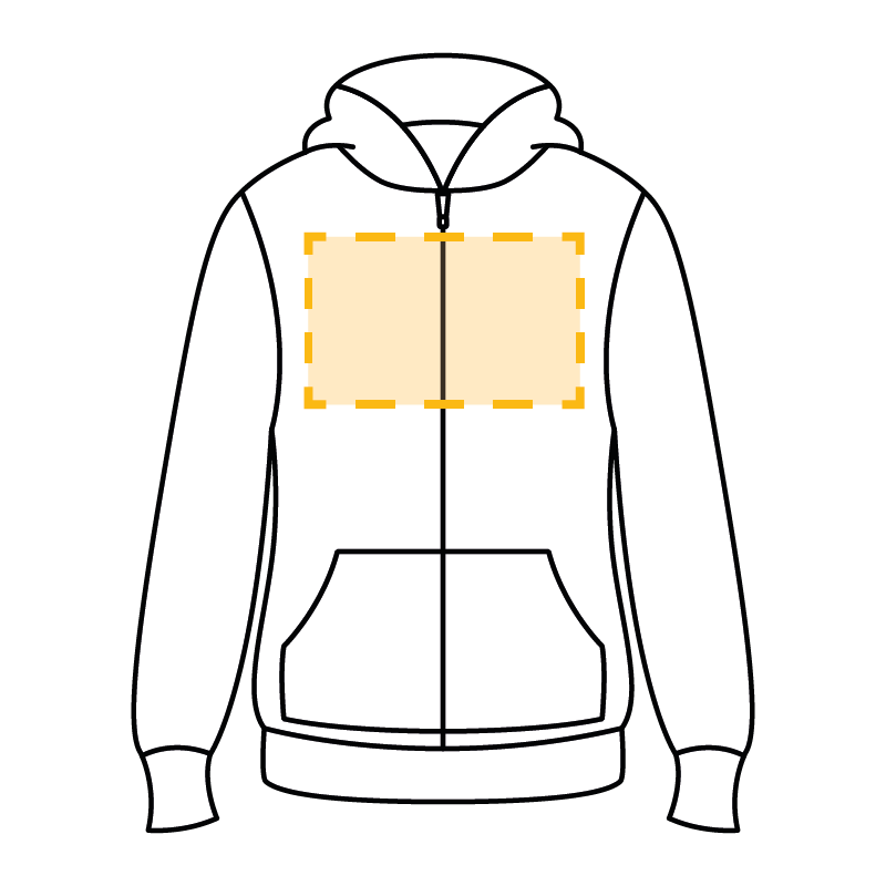 Zipped Hoodie - Vorderseite