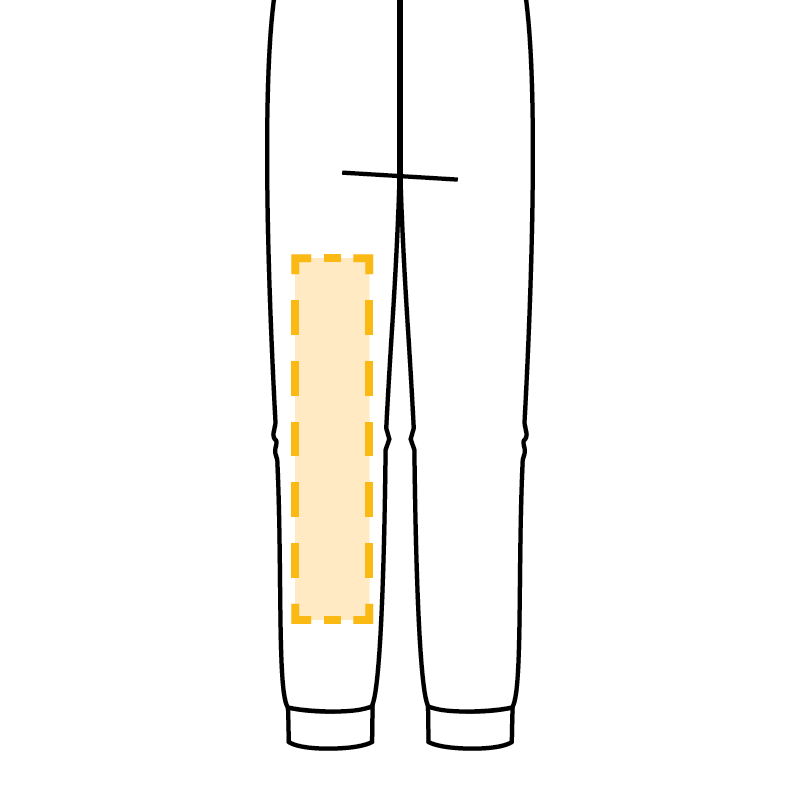 Hose lang (nur Druck) - Rückseite linkes Bein