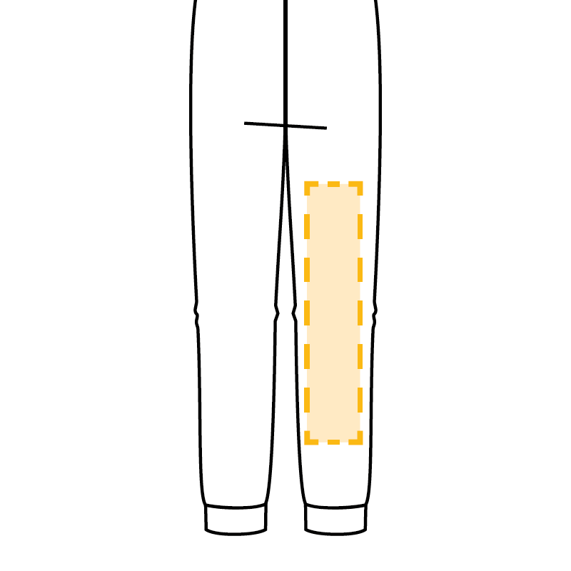 Hose lang (nur Druck) - Rückseite rechtes Bein