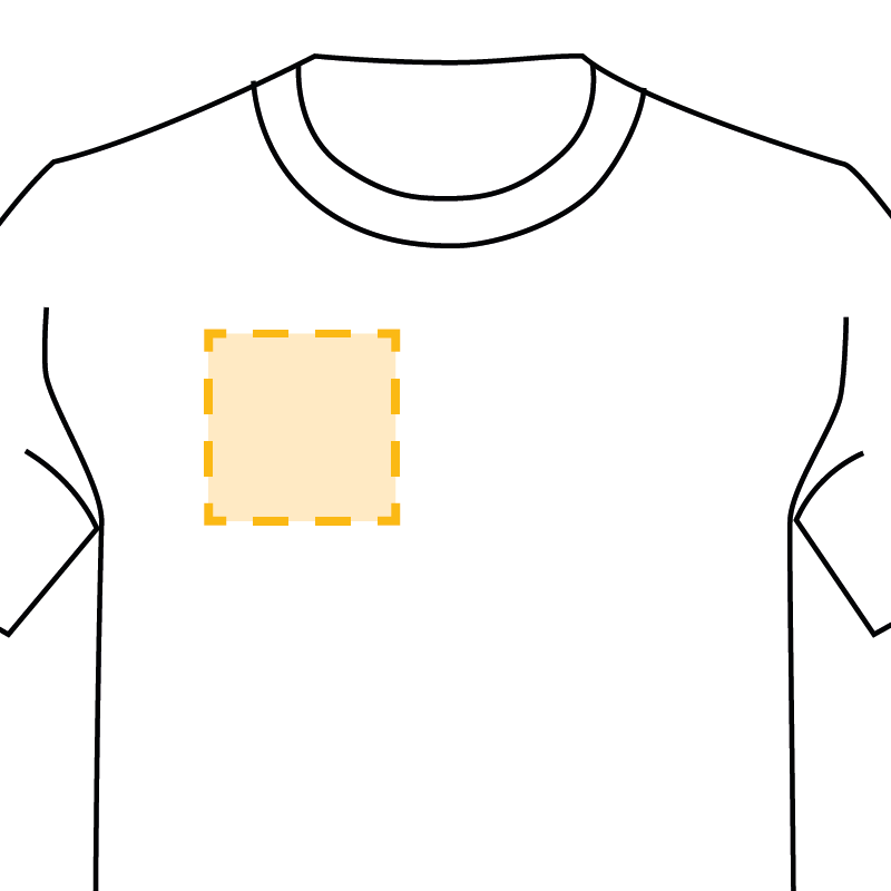 Shirt Kurzarm (nur Druck) - Rechte Brust