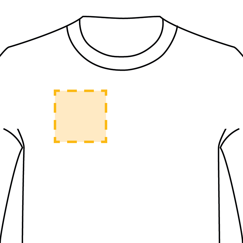 Shirt Langarm (nur Druck) - Rechte Brust